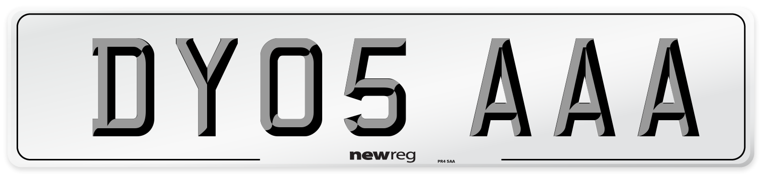 DY05 AAA Number Plate from New Reg